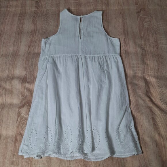 Old Navy Short White Cotton Eyelet Dress Size M Cotton Lined A-Line - Picture 8 of 14